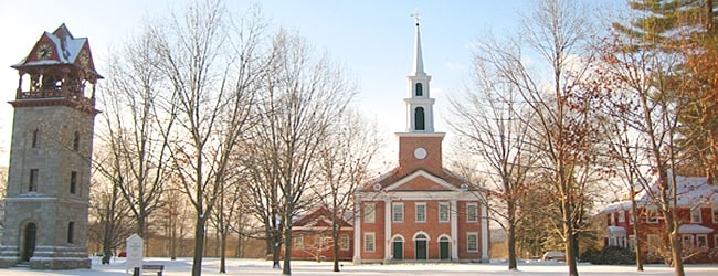 First Congregational Church of Stockbridge in Winter