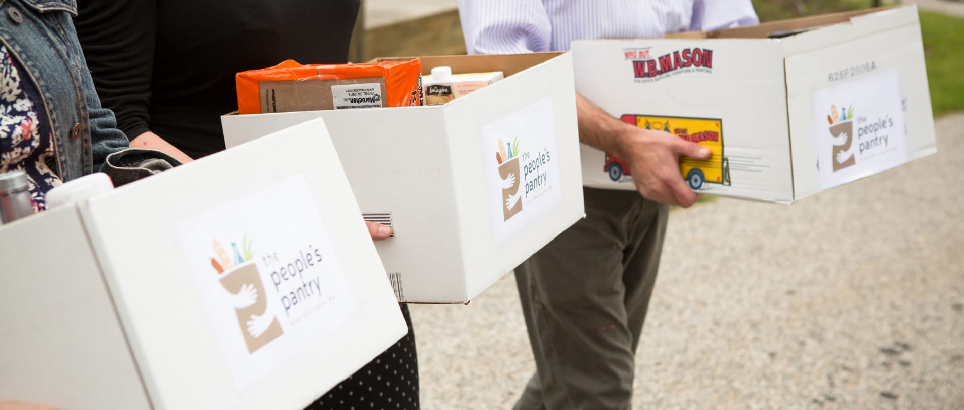 Volunteers from the Stockbridge Congregational Church pack up food for the People's Pantry in Great Barrington, Southern Berkshire County's food pantry.