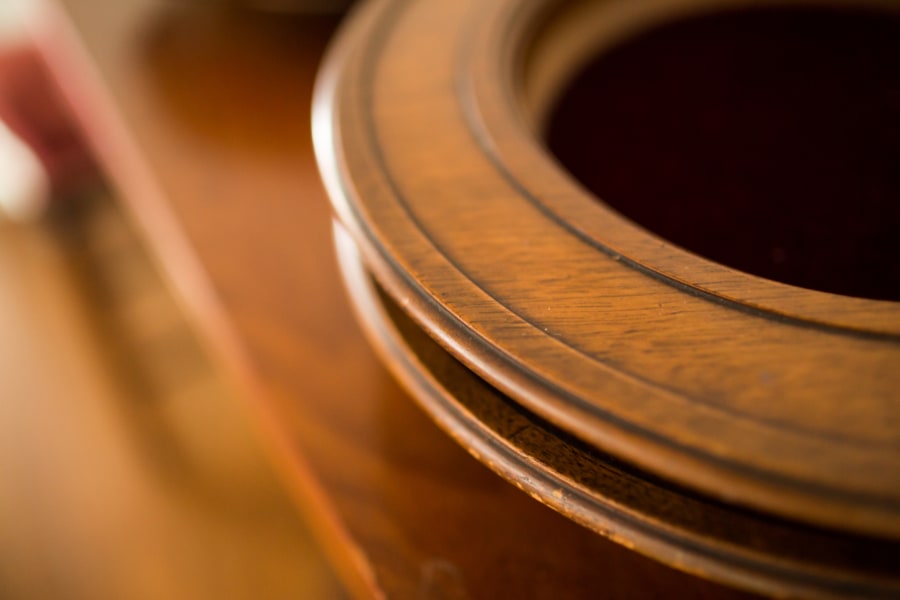 Detail of wooden donation plates