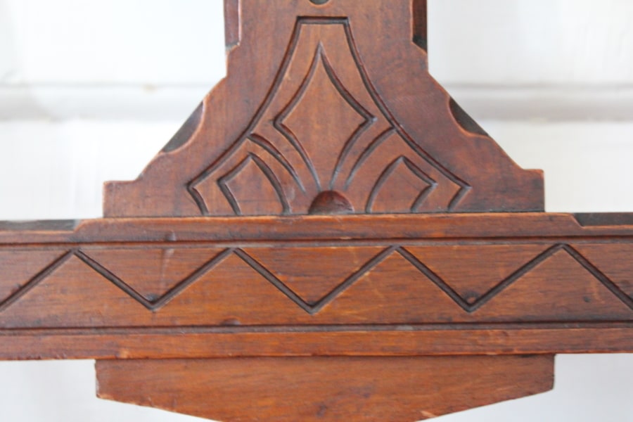 Detail of wood carving on a chair