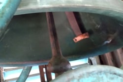 A church bell with a clapper